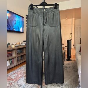 Anthropologie Black Vegan Leather Pants